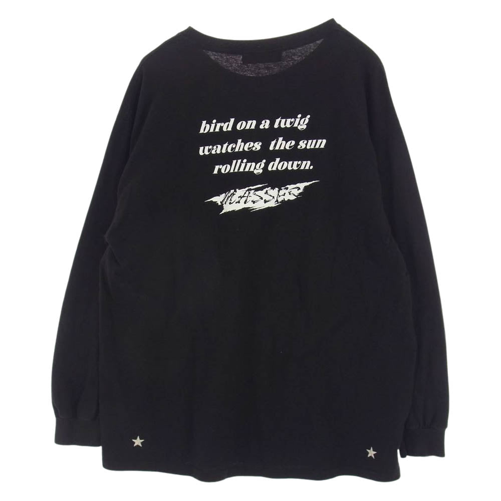 エムアンドエム x MASSES マシス 21AW エムアンドエムロゴプリント ロングスリーブ Tシャツ 長袖 ブラック系【中古】