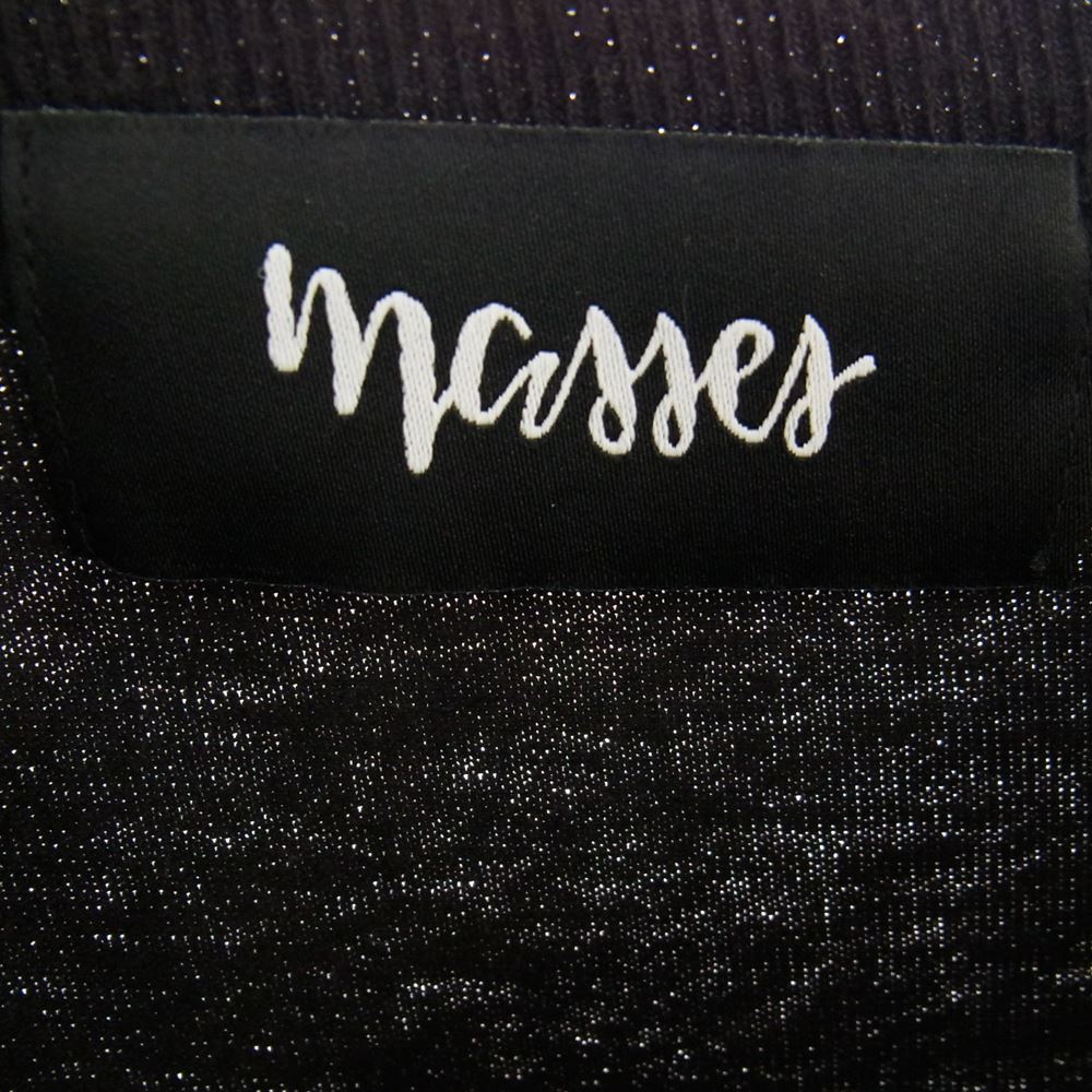 エムアンドエム x MASSES マシス 21AW エムアンドエムロゴプリント ロングスリーブ Tシャツ 長袖 ブラック系【中古】