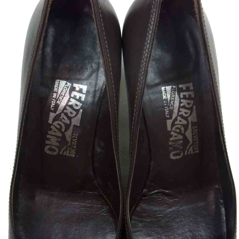 Salvatore Ferragamo サルヴァトーレフェラガモ ヒール パンプス ブラウン ブラウン系 6【中古】
