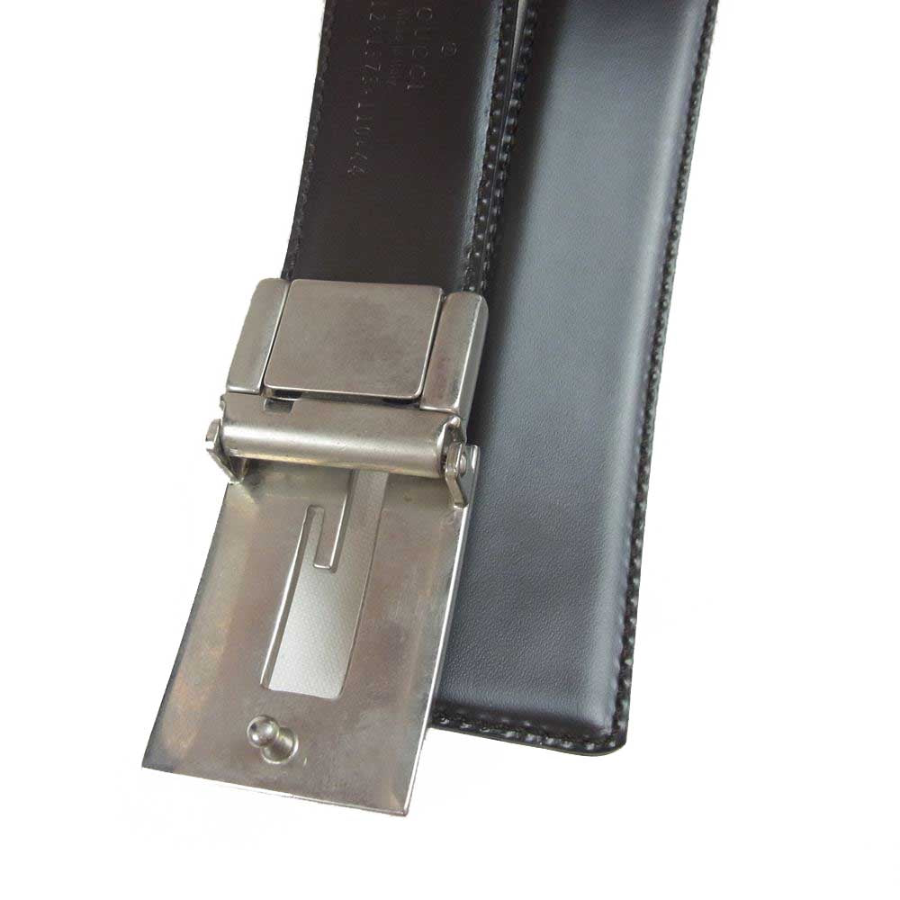 GUCCI グッチ Gバックル レザー ベルト ブラウン系【中古】