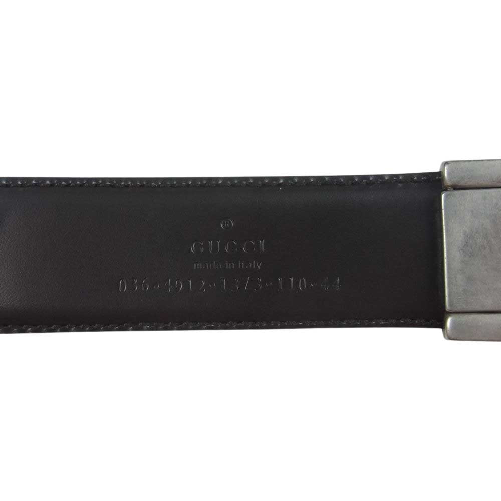 GUCCI グッチ Gバックル レザー ベルト ブラウン系【中古】