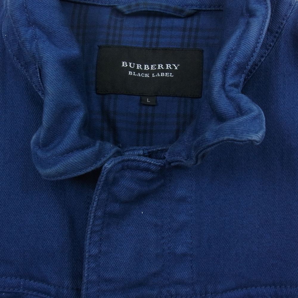 BURBERRY BLACK LABEL バーバリーブラックレーベル D1-F04-603-26 キャンバス Gジャン ジャケット ネイビー系 L【中古】