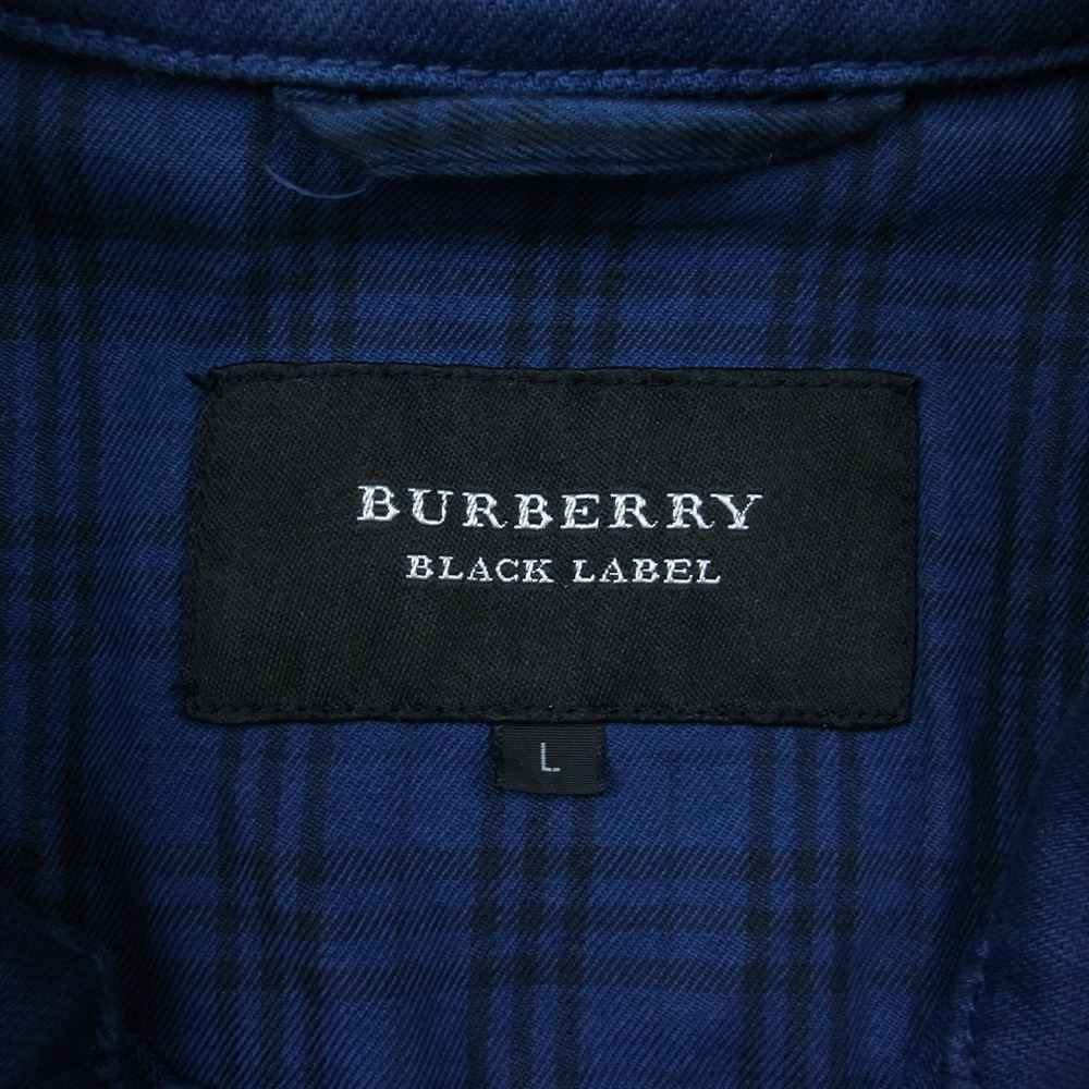 BURBERRY BLACK LABEL バーバリーブラックレーベル D1-F04-603-26 キャンバス Gジャン ジャケット ネイビー系 L【中古】