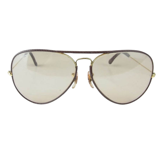 Ray-Ban レイバン ヴィンテージ B&L社 USA製 METAL Ⅱ ボシュロム BL 革巻 サングラス ブラウン系【中古】