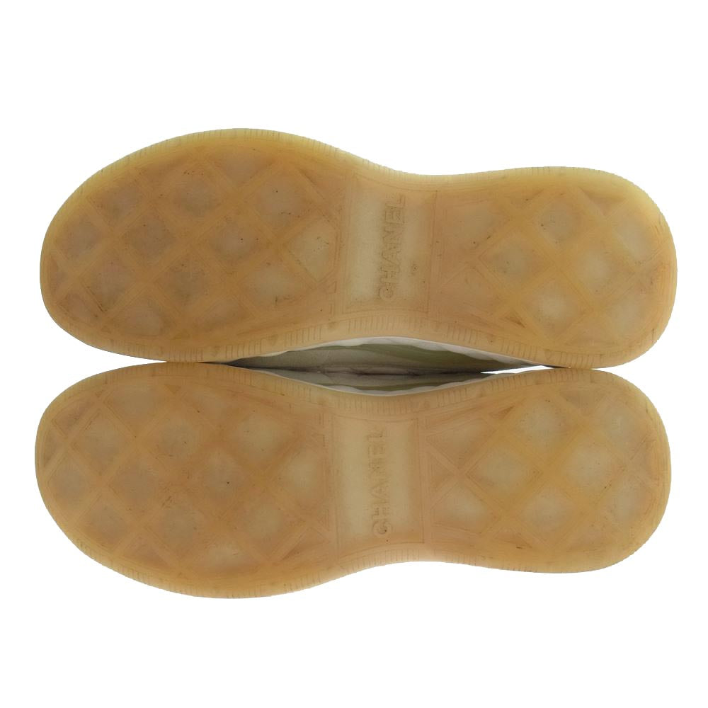 CHANEL シャネル G38503 ココマーク ロゴ スニーカー ブラック オフホワイト系 42【中古】