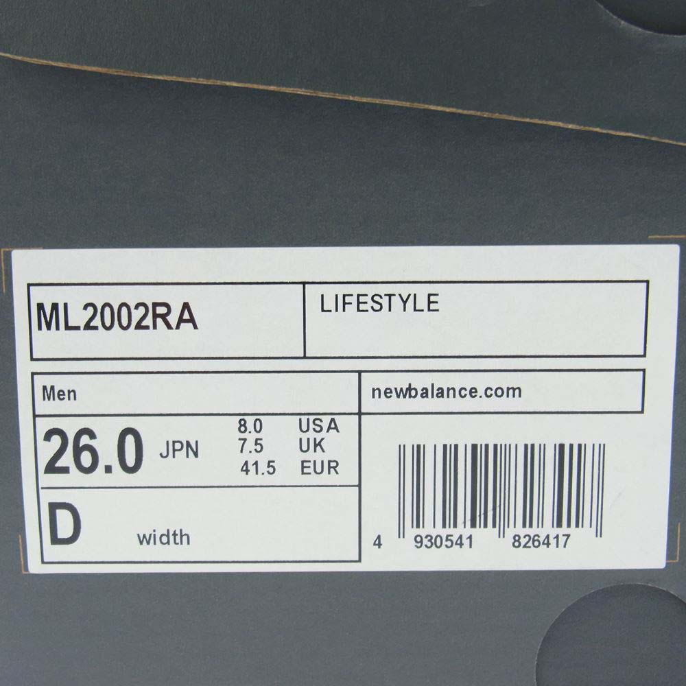 NEW BALANCE ニューバランス ML2002RA ML2002RA スエード ローカット スニーカー グレー系 26.0cm【中古】