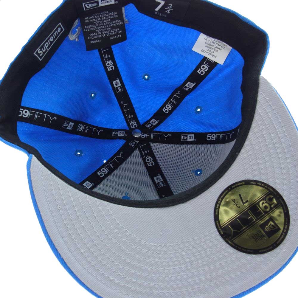 Supreme シュプリーム 20SS New Era $1M Metallic Box Logo Cap 1 ニューエラ ミリオン メタリック ボックス ロゴ キャップ ブルー ライトブルー系 61.5cm【中古】