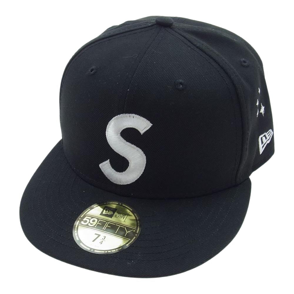 supreme s logo cap black 黒