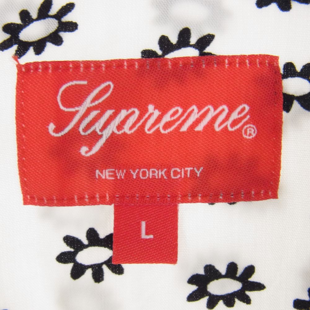 Supreme シュプリーム 18SS Flower Rayon L/S Shirt 花柄 レーヨン ロングスリーブ シャツ ホワイト系 L【中古】