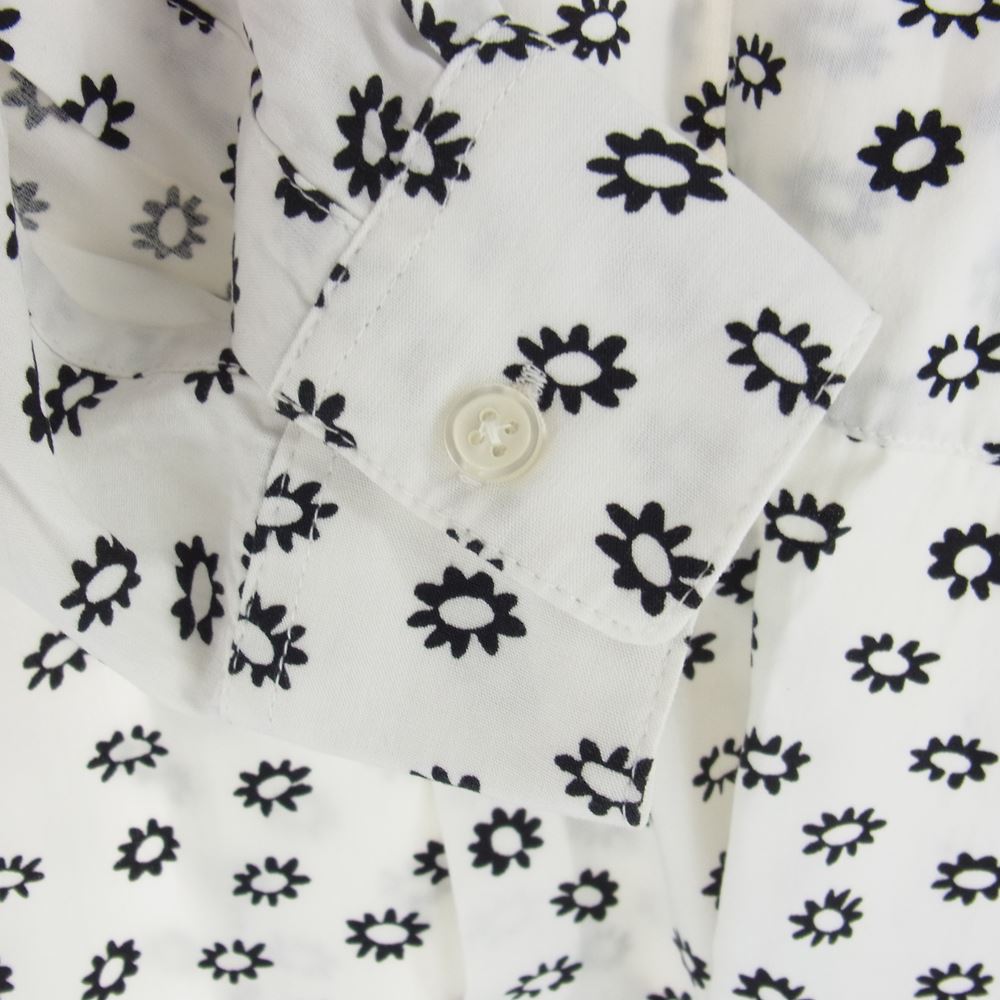 Supreme シュプリーム 18SS Flower Rayon L/S Shirt 花柄 レーヨン ロングスリーブ シャツ ホワイト系 L【中古】