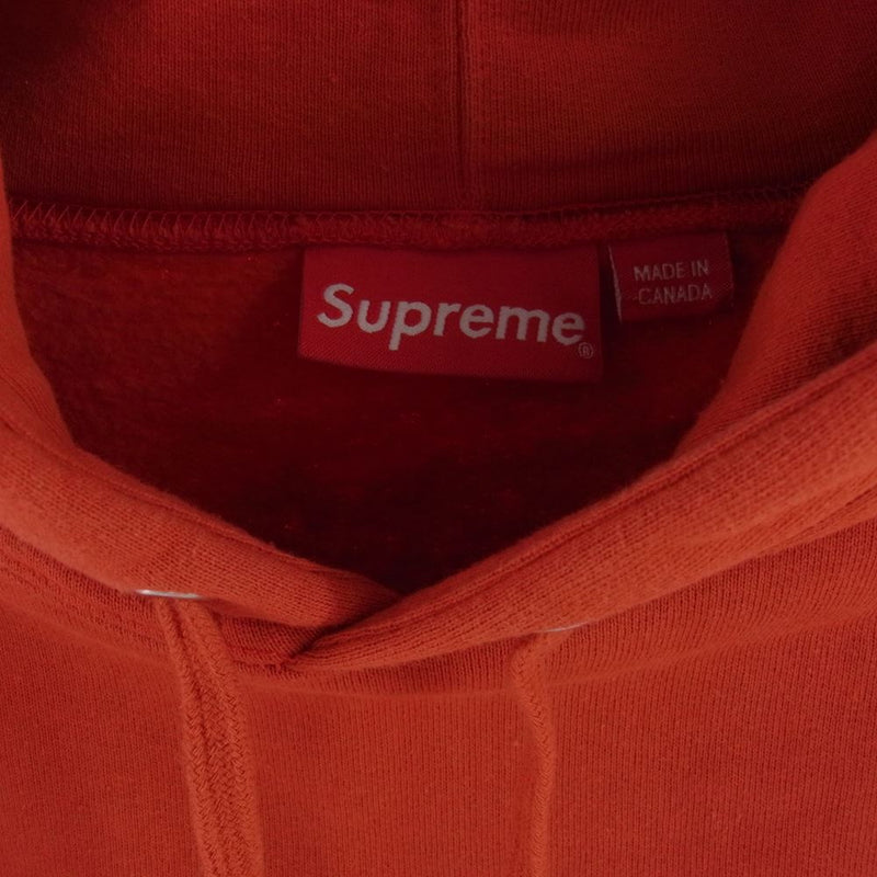 Supreme シュプリーム 21SS Don't Care Hooded Sweatshirt Burnt Red プルオーバ― フード パーカー レッド系 L【中古】