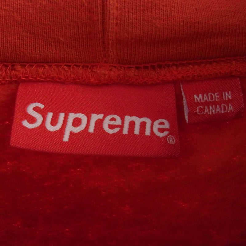 Supreme シュプリーム 21SS Don't Care Hooded Sweatshirt Burnt Red プルオーバ― フード パーカー レッド系 L【中古】