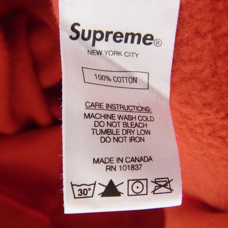 Supreme シュプリーム 21SS Don't Care Hooded Sweatshirt Burnt Red プルオーバ― フード パーカー レッド系 L【中古】