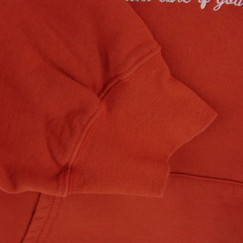 Supreme シュプリーム 21SS Don't Care Hooded Sweatshirt Burnt Red プルオーバ― フード パーカー レッド系 L【中古】