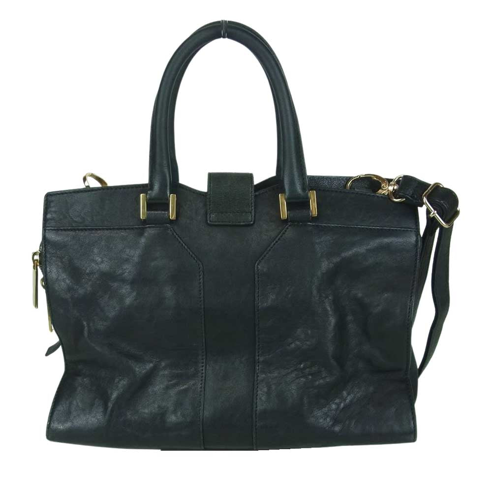 YVES SAINT LAURENT イヴサンローラン 311222 カバス シック 2WAY ショルダー ハンド バッグ ブラック系【中古】