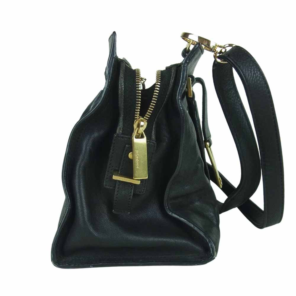 YVES SAINT LAURENT イヴサンローラン 311222 カバス シック 2WAY ショルダー ハンド バッグ ブラック系【中古】
