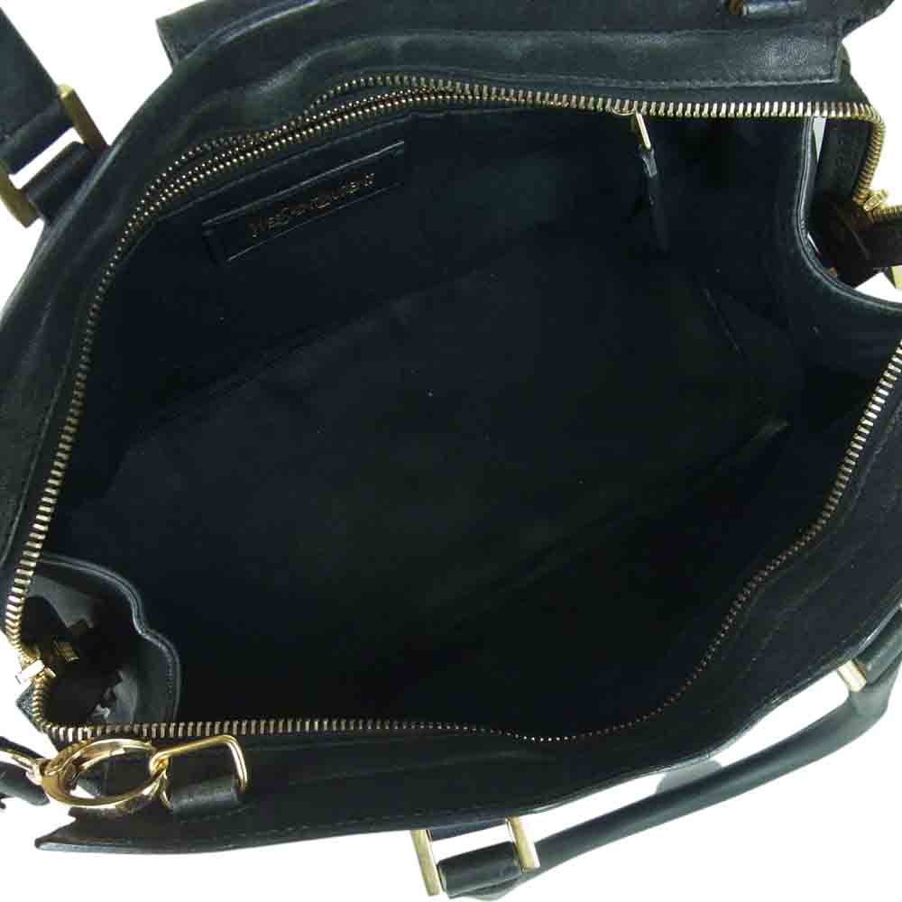 YVES SAINT LAURENT イヴサンローラン 311222 カバス シック 2WAY ショルダー ハンド バッグ ブラック系【中古】