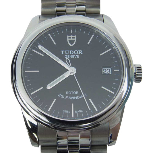 TUDOR チュードル 55000 ギャランティカード付属 グラマーデイト I番 36mm 自動巻 腕時計 ウォッチ シルバー系【中古】