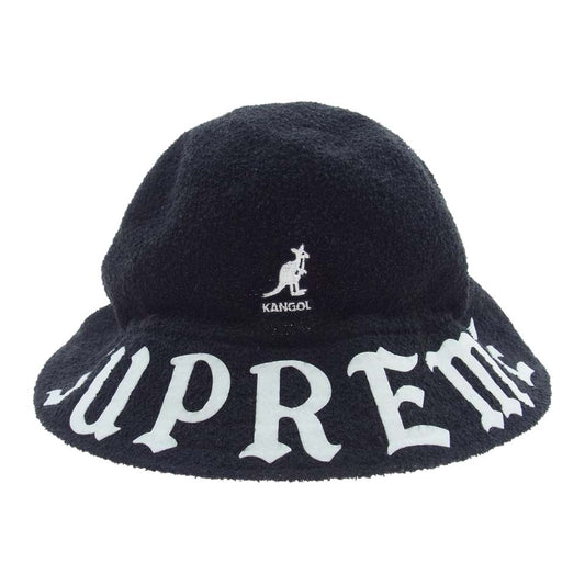 Supreme シュプリーム × KANGOL カンゴール 20SS BERMUDA CASUAL HAT バミューダ カジュアル バケットハット ブラック系 L【中古】