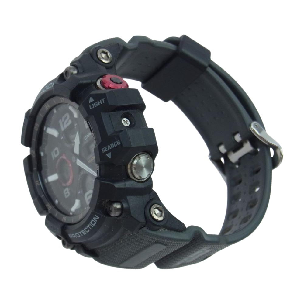 CASIO G-SHOCK カシオ ジーショック GWG-100-1A8JF   MASTER OF G MUDMASTER マッドマスター マスターオブジー 腕時計 タフソーラー ソーラー充電式  デジタル アナログ アナデジ 電波 ブラック系【極上美品】【中古】