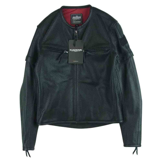 KADOYA カドヤ 1154 SELECT SLEEVER - PL セレクトスリーバー ライダー ジャケット メッシュ 革ジャン ブラック系 M【極上美品】【中古】