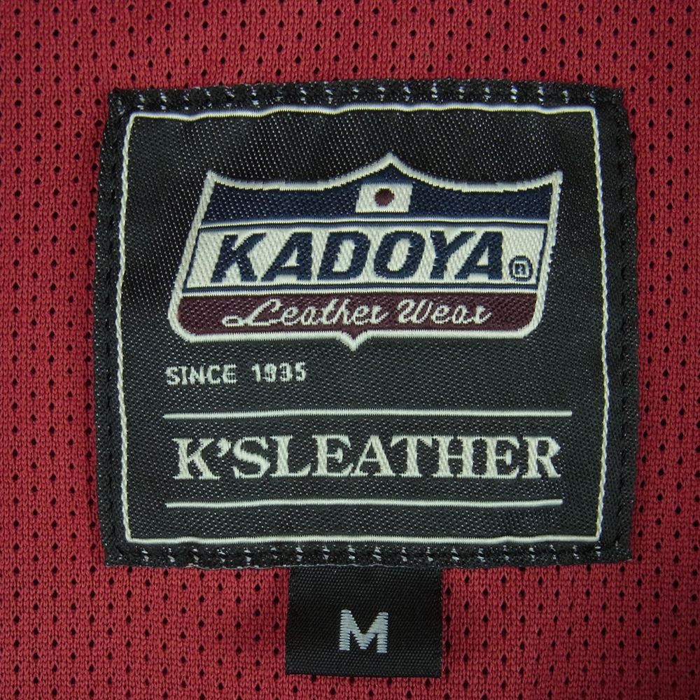 KADOYA カドヤ 1154 SELECT SLEEVER - PL セレクトスリーバー ライダー ジャケット メッシュ 革ジャン ブラック系 M【極上美品】【中古】