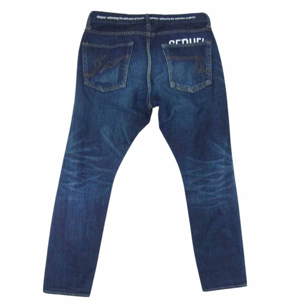 シークエル × FRAGMENT フラグメント デニム パンツ インディゴブルー系 S【中古】