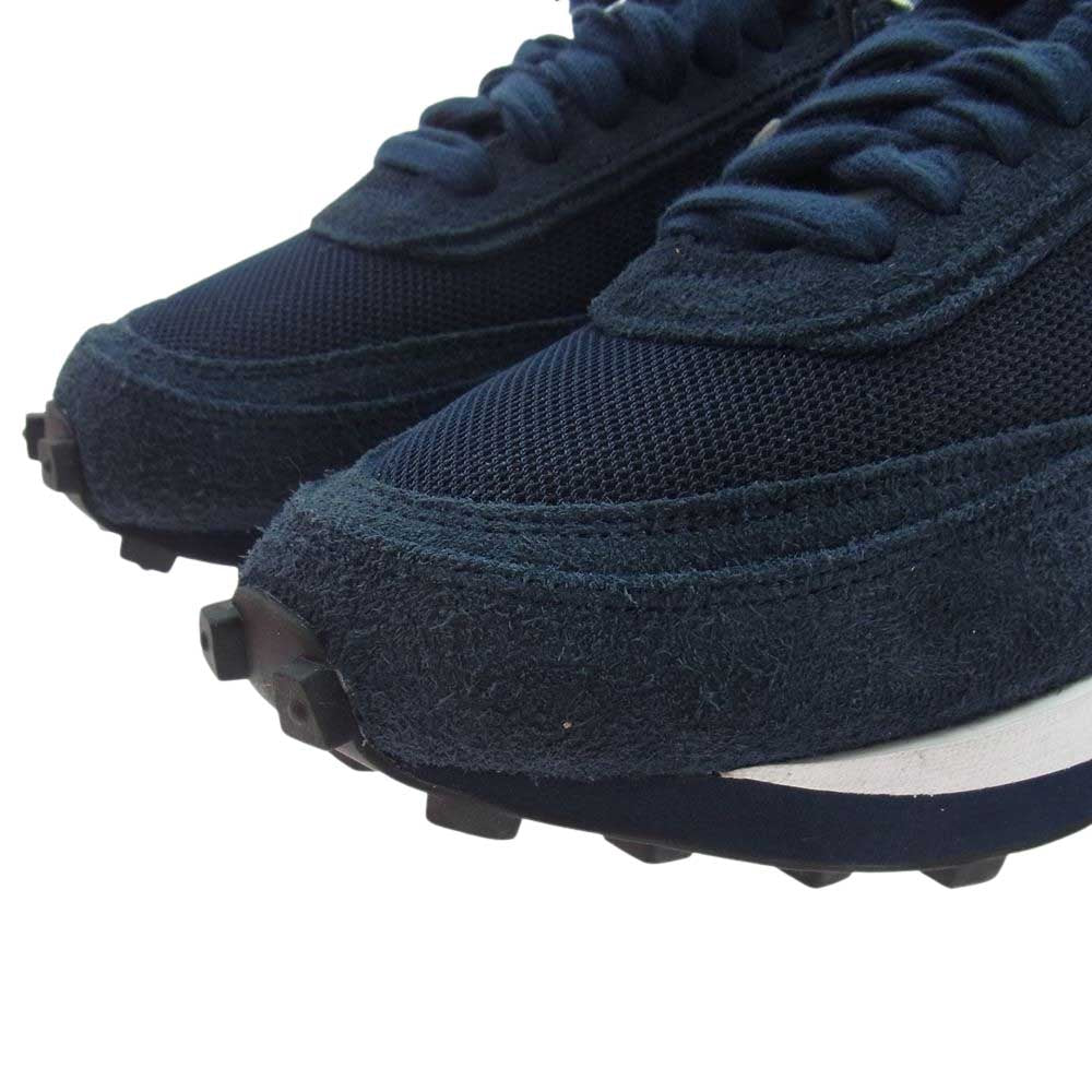 NIKE ナイキ × sacai × Fragment DH2684-400 LD Waffle ワッフル Blackened Blue スニーカー ネイビー系 ホワイト系 27.5cm【中古】