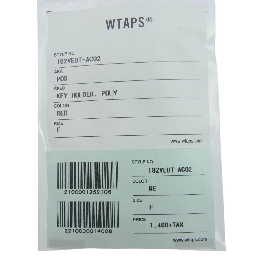 WTAPS ダブルタップス 19AW 192VEDT-AC02 POS KEY HOLDER. POLY RED ポス キーホルダー レッド レッド系【新古品】【未使用】【中古】