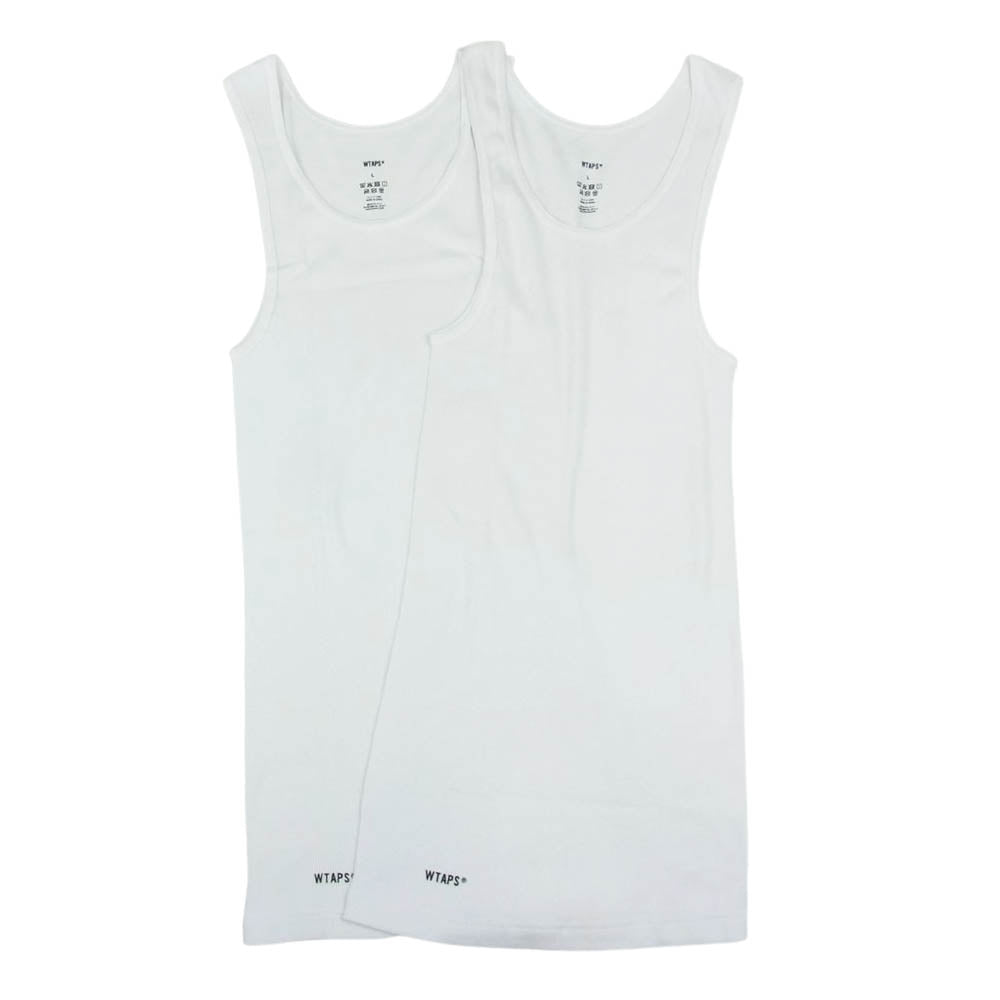 WTAPS ダブルタップス 202MYDT-UWM02 WTAPS タンクトップ 2枚セット ホワイト系 L【美品】【中古】