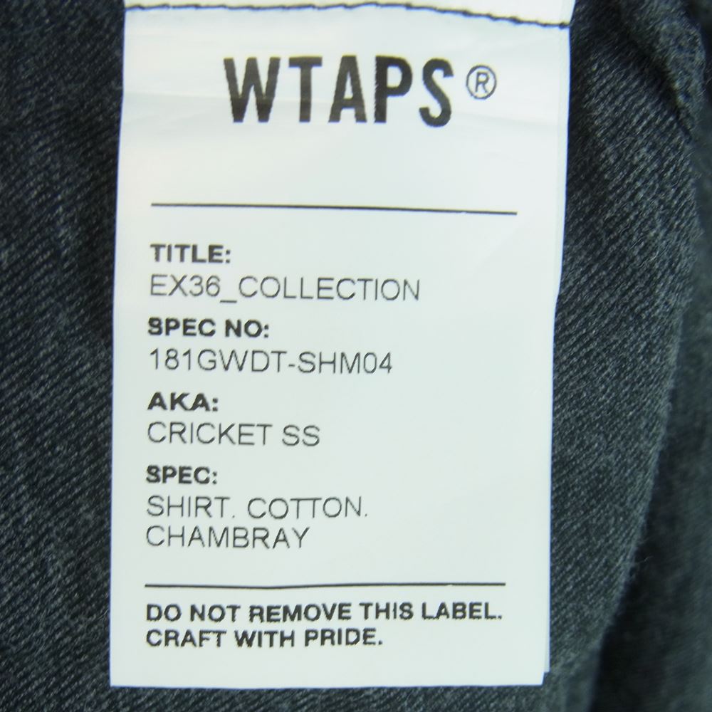 WTAPS ダブルタップス 181GWDT-SHM04 CHANBRAY シャンブレー 半袖 シャツ グレー系 03【中古】