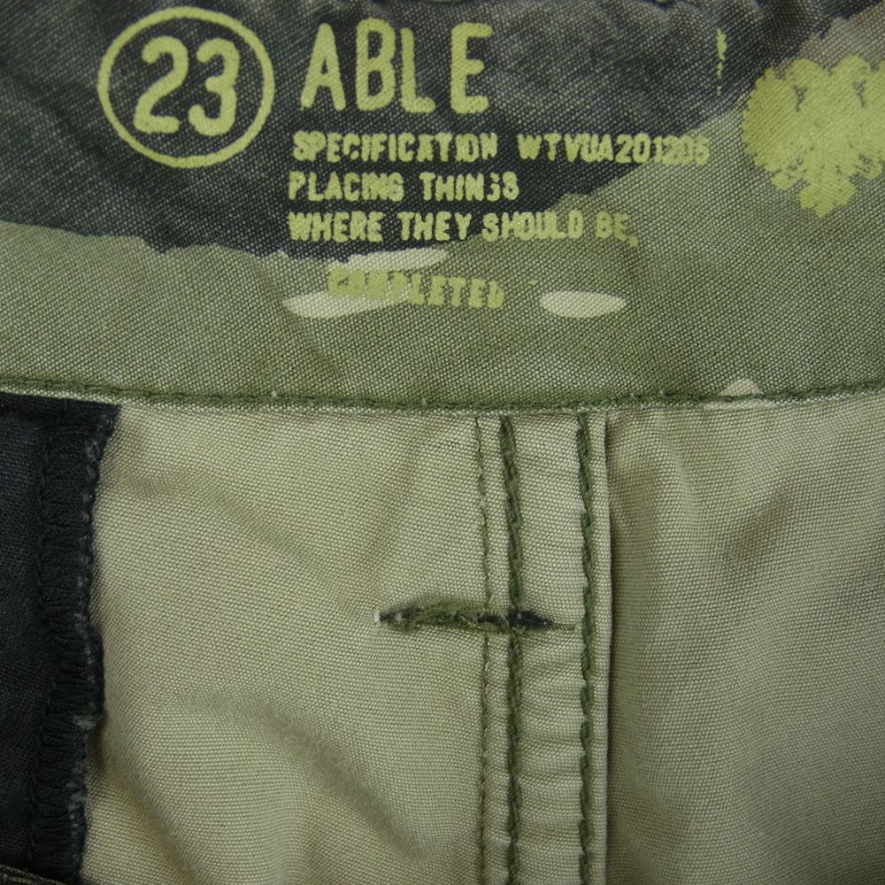 WTAPS ダブルタップス TSTD-PT-M07 クロップド カーゴ パンツ 切替 パイル地 迷彩 カモ カーキ系【中古】