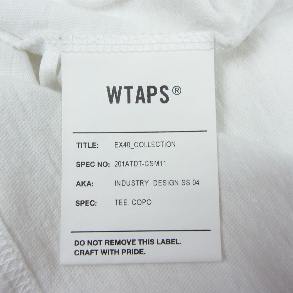WTAPS ダブルタップス 20SS 201ATDT-CSM11 INDUSTRY DESIGN SS04 Tee インダストリー デザイン Tシャツ ホワイト系 02【中古】