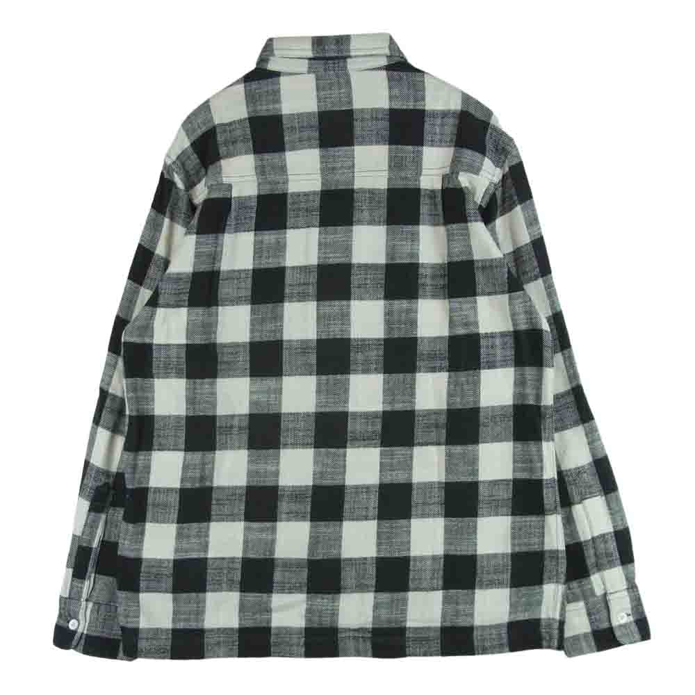WTAPS ダブルタップス 17SS 171GWDT-SHM07 Cotton TEXTILE コットン テキスタイル チェック ネルシャツ 長袖 ブラック系 オフホワイト系 L【中古】