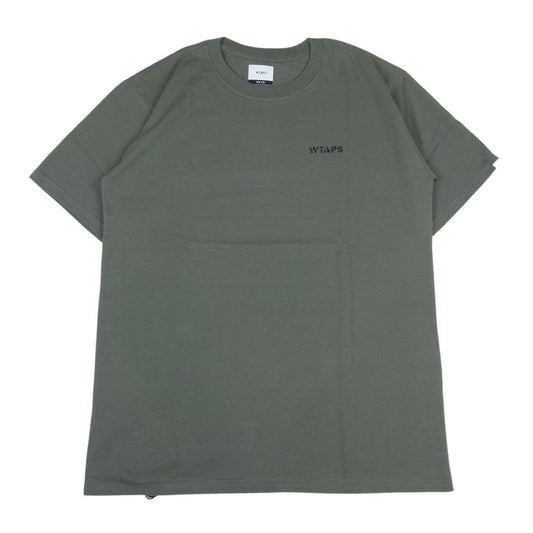 WTAPS ダブルタップス 20AW 202PCDT-ST01S BOB SCREEN SS TEE ボブ スクリーン バックロゴ 半袖 Tシャツ カーキ系 03【極上美品】【中古】