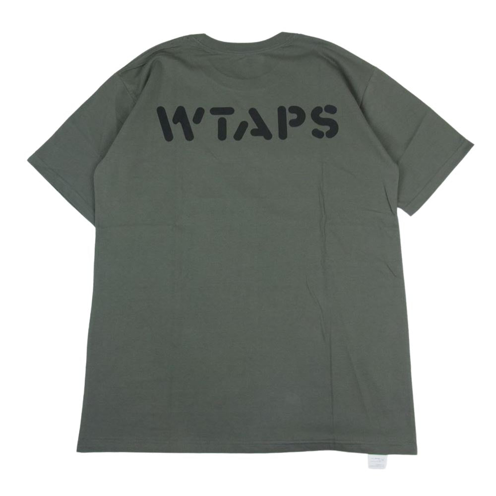 WTAPS ダブルタップス 20AW 202PCDT-ST01S BOB SCREEN SS TEE ボブ スクリーン バックロゴ 半袖 Tシャツ カーキ系 03【極上美品】【中古】