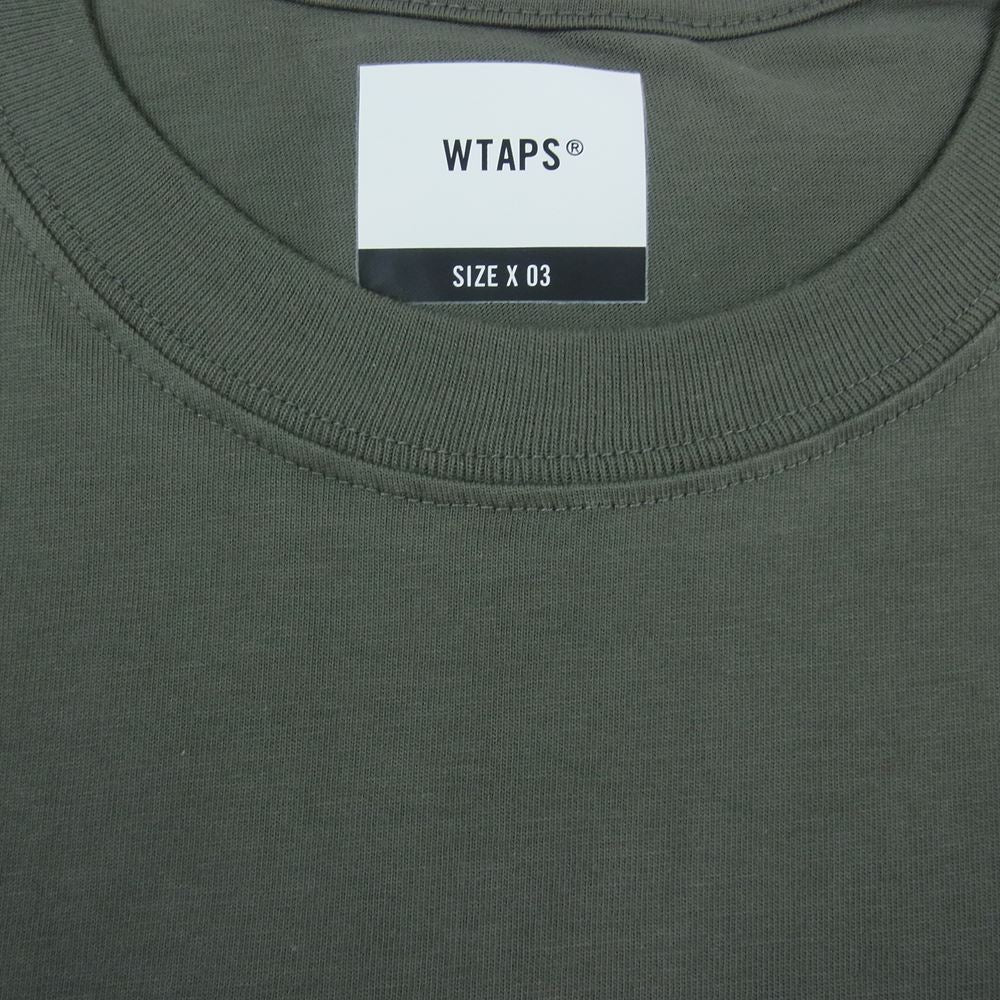 WTAPS ダブルタップス 20AW 202PCDT-ST01S BOB SCREEN SS TEE ボブ スクリーン バックロゴ 半袖 Tシャツ カーキ系 03【極上美品】【中古】