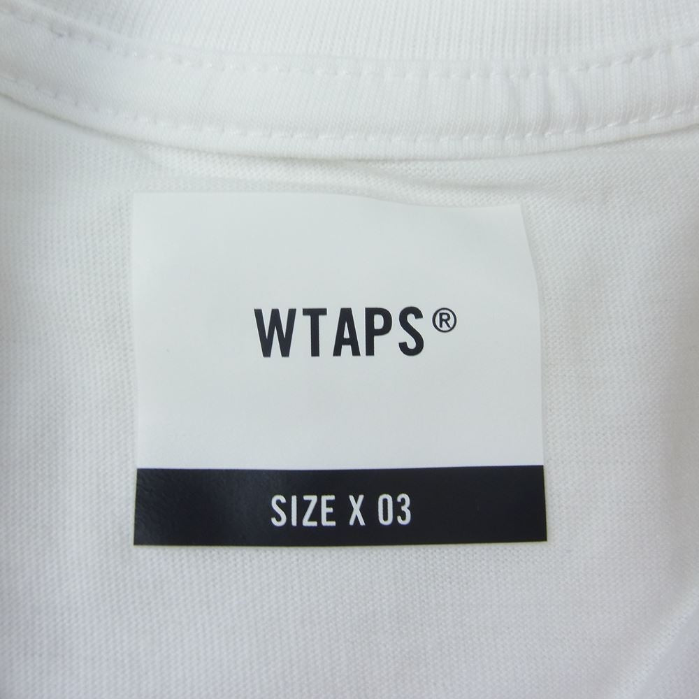 WTAPS ダブルタップス 20SS 201PCDT-ST16S W Tee プリント Tシャツ ホワイト ホワイト系 03【美品】【中古】