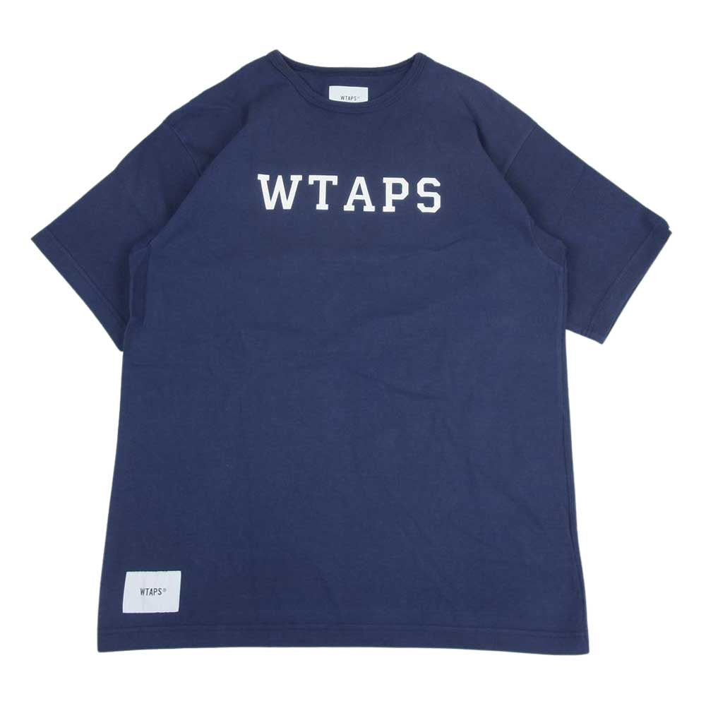 WTAPS ダブルタップス 21SS 211ATDT-CSM20 COLLEGE SS TEE カレッジ ロゴ Tシャツ ネイビー ネイビー系 03【中古】