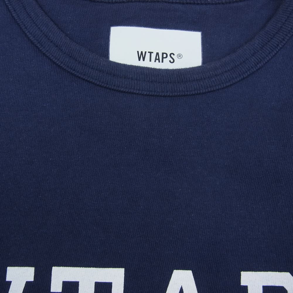 WTAPS ダブルタップス 21SS 211ATDT-CSM20 COLLEGE SS TEE カレッジ ロゴ Tシャツ ネイビー ネイビー系 03【中古】