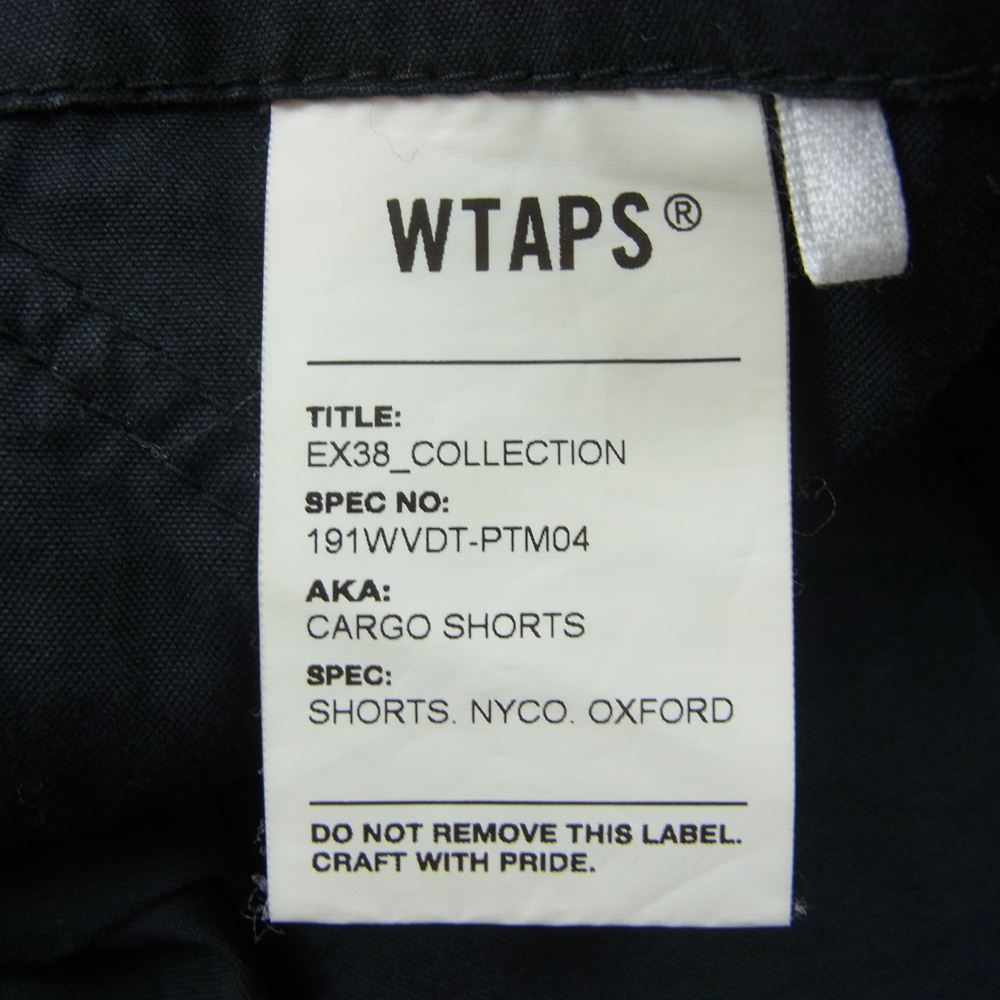 WTAPS ダブルタップス 19SS 191WVDT-PTM04 CARGO SHORTS カーゴ ショーツ パンツ ブラック ブラック系 2【中古】