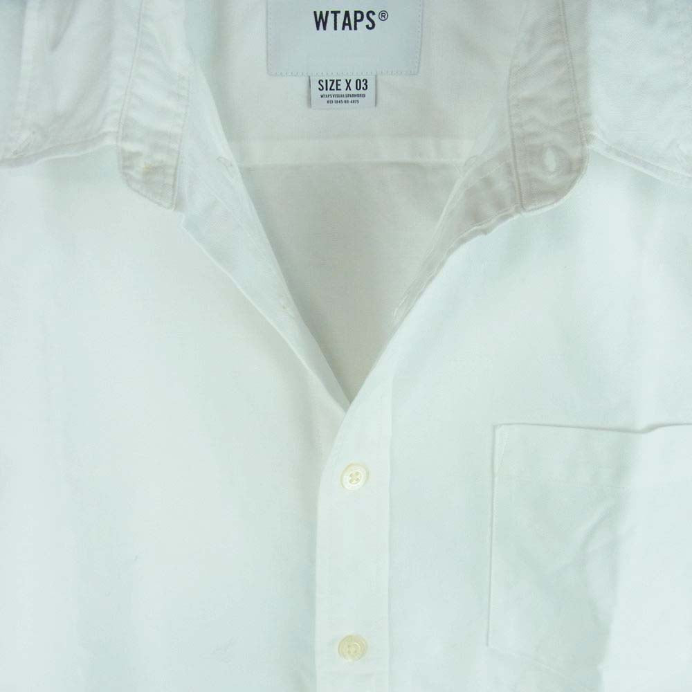 WTAPS ダブルタップス 201WVDT-SHM04 THOMAS MASON トーマスメイソン OXFORD オックスフォード シャツ 半袖 ホワイト系 03【中古】