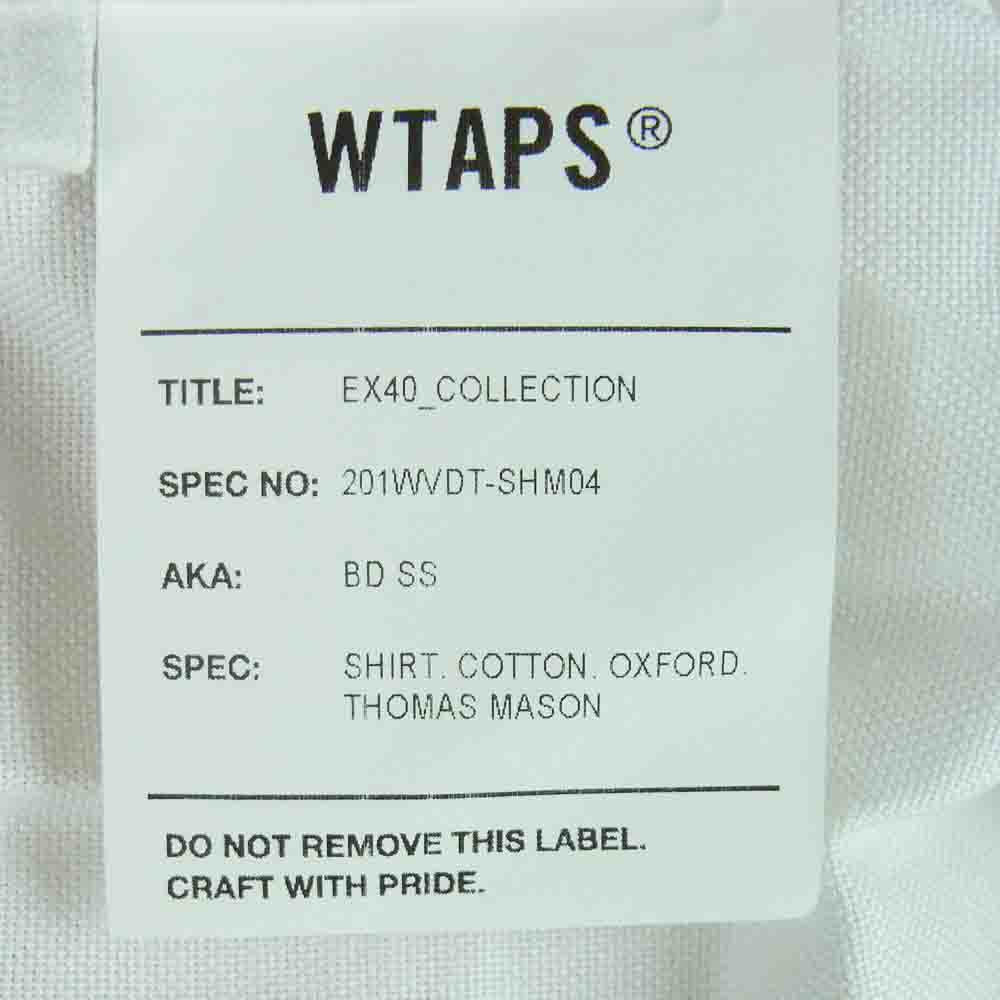 WTAPS ダブルタップス 201WVDT-SHM04 THOMAS MASON トーマスメイソン OXFORD オックスフォード シャツ 半袖 ホワイト系 03【中古】
