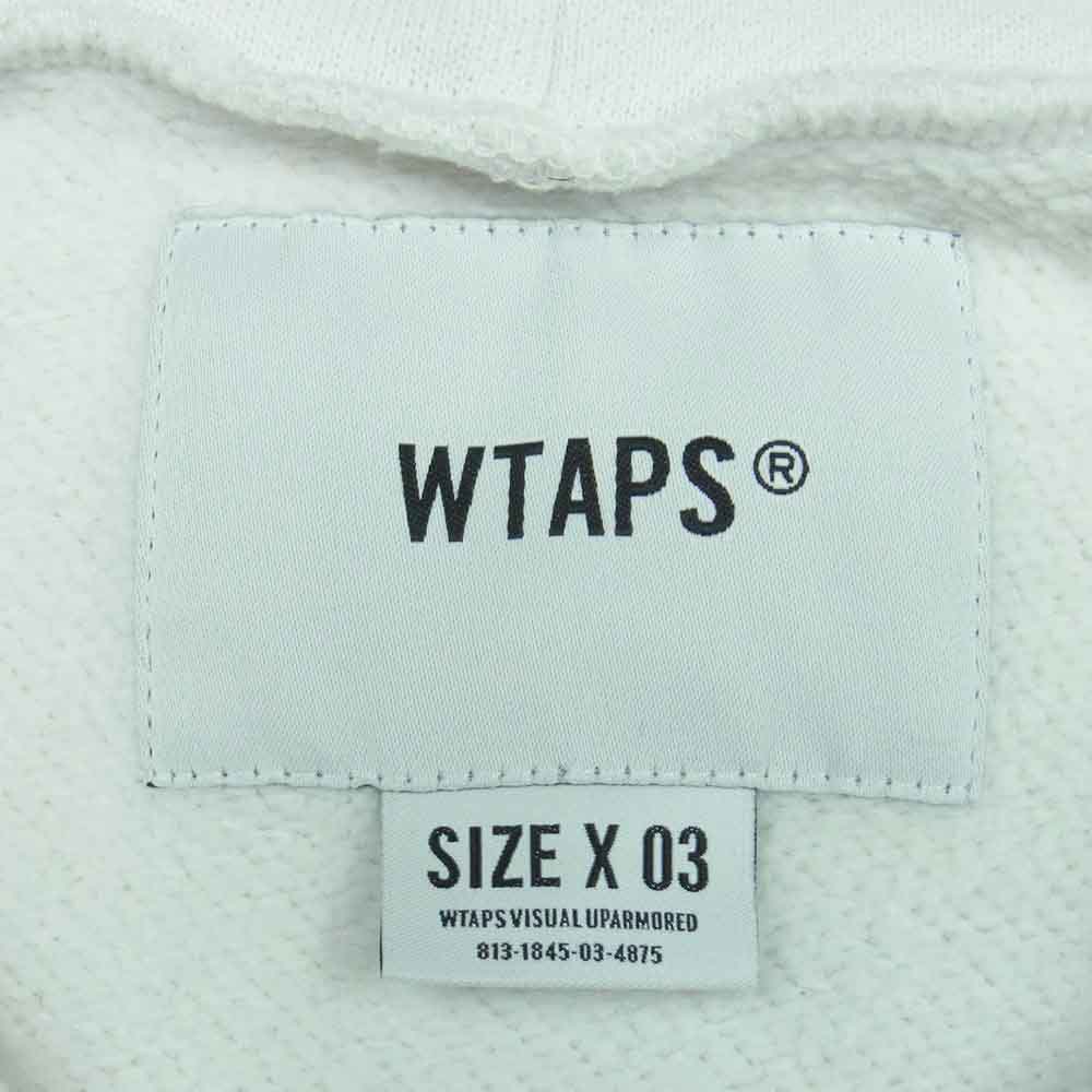 WTAPS ダブルタップス 20SS 201ATDT-CSM21 HOME BASE HOODED ホーム ベース フーデッド フーディー パーカー ホワイト系 03【中古】