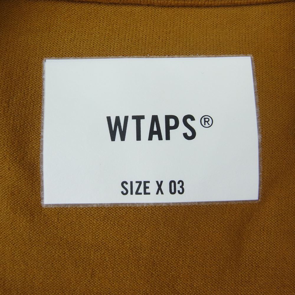 WTAPS ダブルタップス 21AW 212ATDT-CSM11 STENCIL LS COPO ステンシル ロゴ 長袖 Tシャツ ロンT キャメル 03【美品】【中古】
