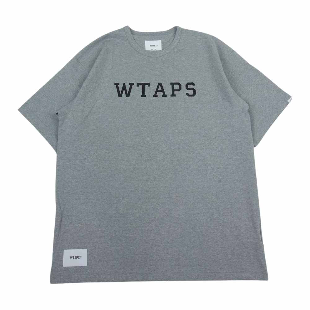 WTAPS ダブルタップス 21SS 211ATDT-CSM20 COLLEGE SS TEE カレッジ ロゴ Tシャツ グレー グレー系 3【極上美品】【中古】