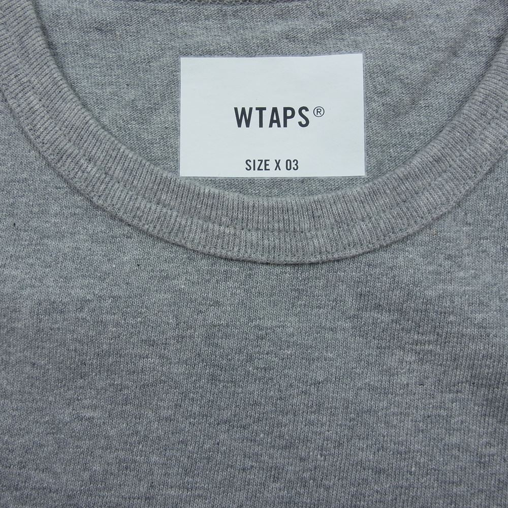 WTAPS ダブルタップス 21SS 211ATDT-CSM20 COLLEGE SS TEE カレッジ ロゴ Tシャツ グレー グレー系 3【極上美品】【中古】