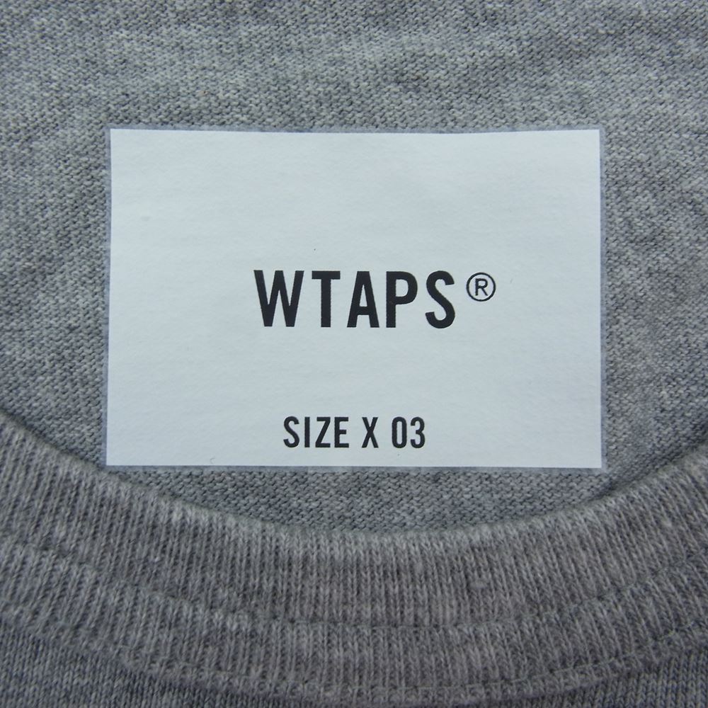 WTAPS ダブルタップス 21SS 211ATDT-CSM20 COLLEGE SS TEE カレッジ ロゴ Tシャツ グレー グレー系 3【極上美品】【中古】