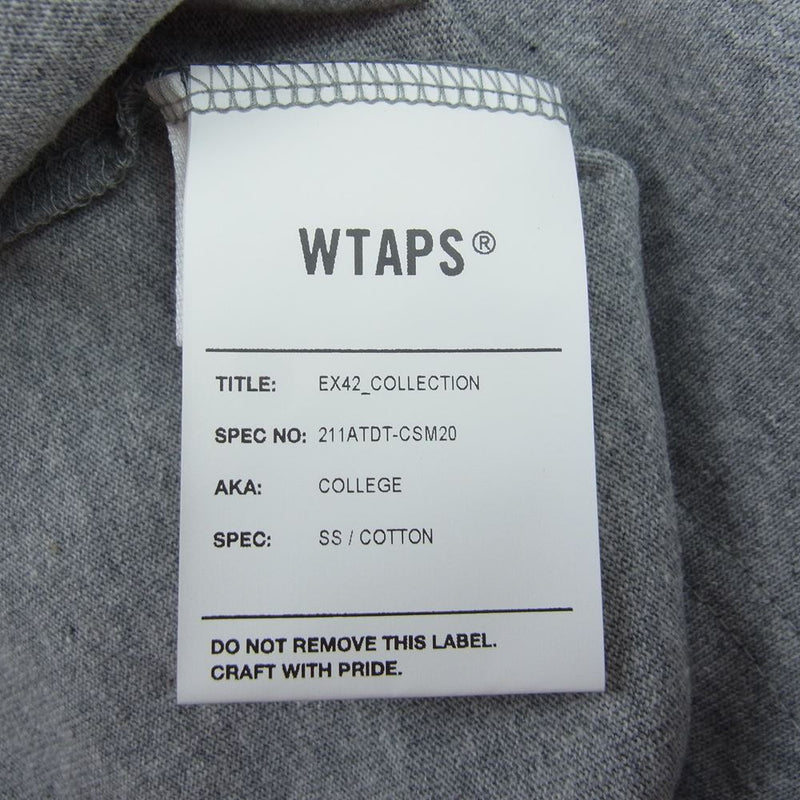 WTAPS ダブルタップス 21SS 211ATDT-CSM20 COLLEGE SS TEE カレッジ