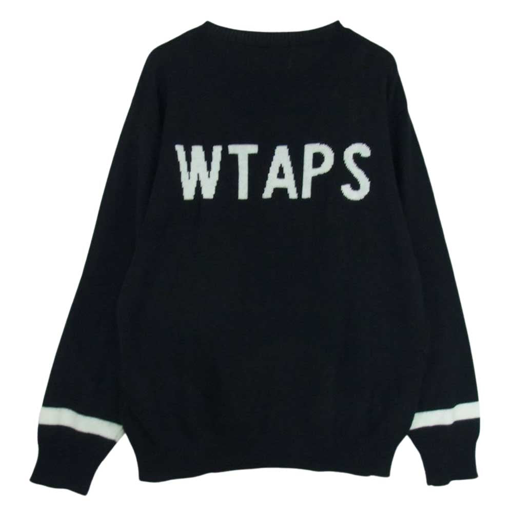 WTAPS ダブルタップス 18AW 182MADT-KNM01 CREW SWEATER WOAC クルー セーター ニット ブラック ブラック系 03【中古】